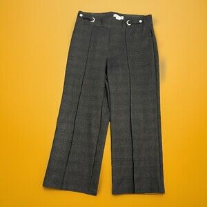 89th & Madison Womens Sz M Charcoal Gray High Waist Pleated Wide Leg Pants